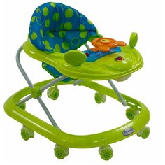 Ходунки Farfello (зеленый/принт "круги")