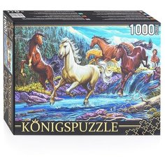 Пазлы Рыжий кот 1000 элементов, Konigspuzzle, "Ночные лошади" (ХK1000-4469)