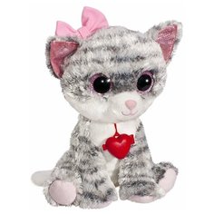 Мягкая игрушка Fancy Кошечка Фенсик серая с сердечком 24 см