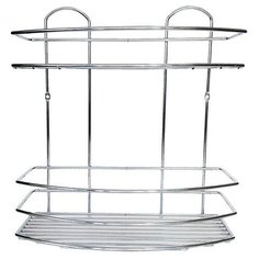 Полка для ванной, 1 ярус, гальваника цинк, овал, цвет хром РемоКолор