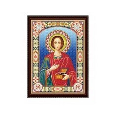 Алмазная мозаика блестящая "Икона № 18", 30х40 см (с подрамником, c частичным заполнением) Рыжий кот