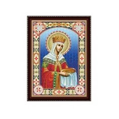 Алмазная мозаика блестящая "Икона № 17", 30х40 см (с подрамником, c частичным заполнением) Рыжий кот