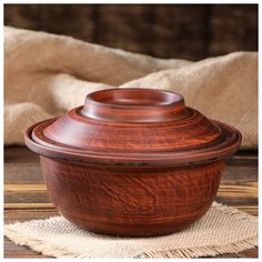 Кастрюля 1 л 4643020 Красная глина