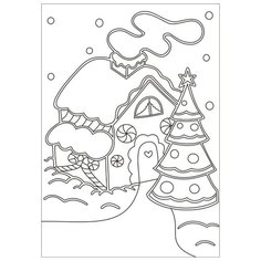 Трафарет "Пряничный домик", А4 Песочная фантазия