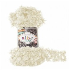 Пряжа Alize "Puffy Fur", 6 метров, 100 грамм, цвет: 6113 молочный (5 мотков)