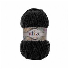 Пряжа Alize "Softy Plus", цвет: 060 черный, 120 метров, 100 грамм (5 мотков)