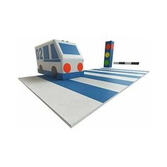 Мягкий игровой комплекс ROMANA Грамотный пешеход ДМФ-МК-08.96.03, белый/синий/черный