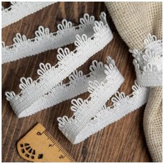 Тесьма вязаная 17мм 6203 цв.003 белый уп.25м Ideal