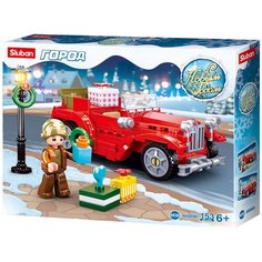 Конструктор SLUBAN Город M38-B0889B С Новым годом, Машина с подарками