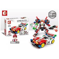 Конструктор Sembo Famous Car 607044 Машинка-трансформер mini 4WD (Sonic Saber)