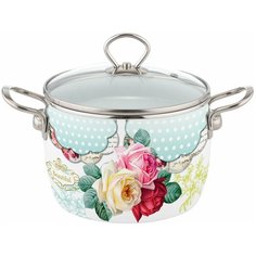 Кастрюля Winner WR-1686, 6.8 л, белый/голубой