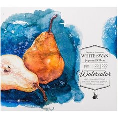 Альбом для акварели Малевичъ White Swan Fin 19 х 17 см, 200 г/м², 20 л.