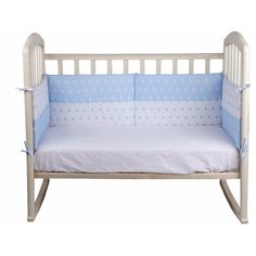 Борт в кроватку "День и ночь", из 4 частей (цвет: голубой) Alis