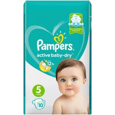 Pampers подгузники Active Baby-Dry 5 (11-16 кг), 10 шт.