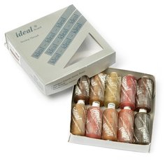 Набор бытовых ниток IDEAL 40/2 366м 100% п/э, MIX BN, ассорти (коричневые оттенки) уп.10шт