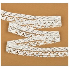 Тесьма вязаная 60065 шир.20мм цв.003 белый уп.25м Ideal