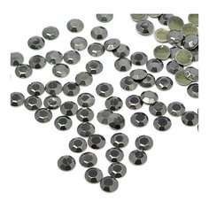 Стразы термоклеевые "Ideal", металл, размер: (3,8-4,0 мм), цвет: серый (1440 штук)