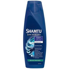 Shamtu шампунь для мужчин 100% объем Густота и сила Для всех типов волос, 380 мл