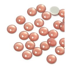 Стразы термоклеевые "IDEAL. Resin", 8 мм, цвет: 018 темно-розовый, 100 штук