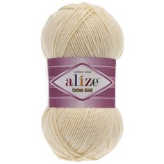 Пряжа Alize "Cotton Gold", 330 метров, 5 мотков по 100 грамм, цвет: 001 молочный