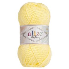 Пряжа для вязания Alize "My Baby", цвет: 187 лимонный, 150 м, 50 грамм (5 мотков)