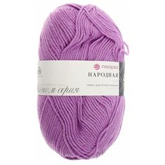 Пряжа Пехорка "Народная", 220 метров, 5 мотков по 100 грамм, цвет: 329 лаванда