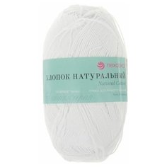 Пряжа Пехорка "Хлопок натуральный", 425 метров, 5 мотков по 100 грамм, цвет: 01 белый