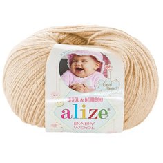 Пряжа Alize "Baby wool", 175 метров, 10 мотков по 50 грамм, цвет: 310 медовый