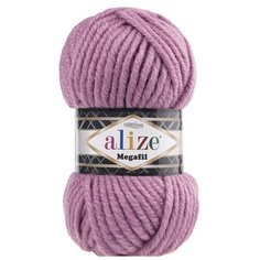 Пряжа для вязания Alize "Superlana Megafil", цвет: 028 сухая роза, 55 м, 100 грамм (5 мотков)