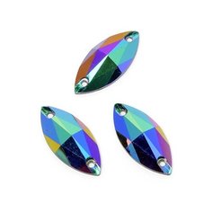 Стразы пришивные акриловые "Tesoro Crystal. Resin", 11x24 мм, цвет мультицвет, 10 штук (арт. TS.ED7.3.04)