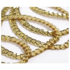 Пайетки на нитях Tesoro "Silver Base", 6 мм, 73,12 м, цвет: 06 золотой