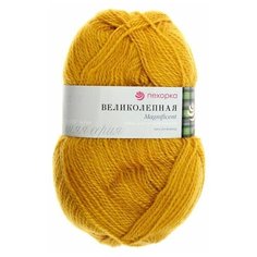 Пряжа Пехорка "Великолепная", 300 метров, 10 мотков по 100 грамм, цвет: 447 горчица (количество товаров в комплекте: 10)