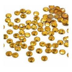 Стразы термоклеевые "Ideal", металл, размер: (3,8-4,0 мм), 1440 штук, цвет: золото (004)
