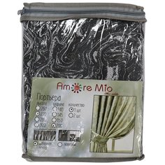 Портьеры Amore Mio RR 90005 на ленте 270 см черный