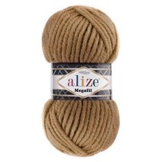 Пряжа для вязания Alize "Superlana Megafil", цвет: 499 бежевый меланж, 55 м, 100 грамм (5 мотков)