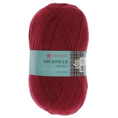 Пряжа Пехорка "Бисерная", 450 метров, 5 мотков по 100 грамм, цвет: 07 бордо