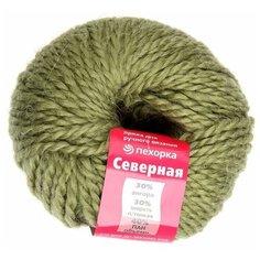 Пряжа Пехорка "Северная", 50 метров, 10 мотков по 50 грамм, цвет: 478 защитный