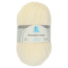 Пряжа Камтекс "Белорусская", 300 метров, 5 мотков по 100 грамм, цвет: 205 белый