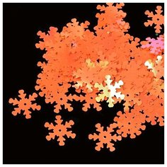 Пайетки россыпью "Ideal", 18 мм, цвет: оранжевый (327), 50 грамм