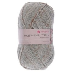 Пряжа Пехорка "Радужный стиль", 200 метров, 5 мотков по 100 грамм, цвет: 1012 мулине коричневый/серый