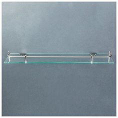 Полка для ванной комнаты, металл, стекло 40х11,5х4 см 3557432 Сима ленд