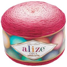 Пряжа Alize "Diva Ombre Batik", 875 метров, 2 мотка по 250 грамм, цвет: 7367 розовый