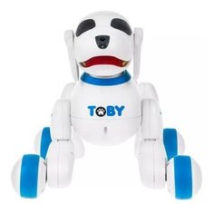 Интерактивная собака-робот DEFA с пультом ДУ Toby, синяя Defatoys