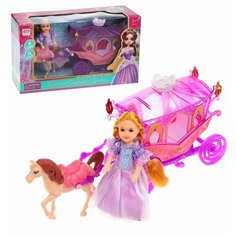 Карета с лошадью Наша Игрушка свет, звук, кукла (200259305)
