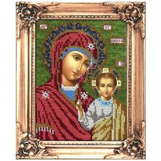 Набор для вышивания бисером "Казанская Божья Матерь", 14x19 см, арт. М-12