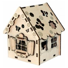 Конструктор деревянный Древо Игр "Домик c котом"