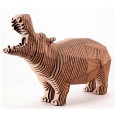 Деревянный конструктор Uniwood "Бегемот с набором карандашей"