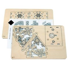 Конструктор деревянный Древо Игр "Домик Снежинка"