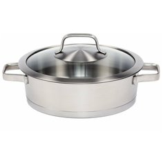 Сотейник BergHOFF Manhattan 1100116, 24 см, с крышкой, нержавеющая сталь