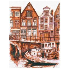 08.021 Набор для вышивания Палитра Набережная Амстердама24х30см